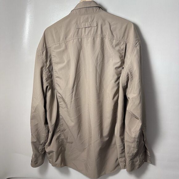 Duluth Trading Co Shirt CoolPlus Tan Long Sleeve Vented Fishing Hiking XL - Picture 2 of 5